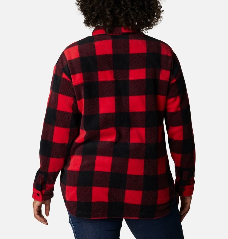 Women's Columbia Benton Springs Shirt Jackets Red | Plus Size CA-M8A4L